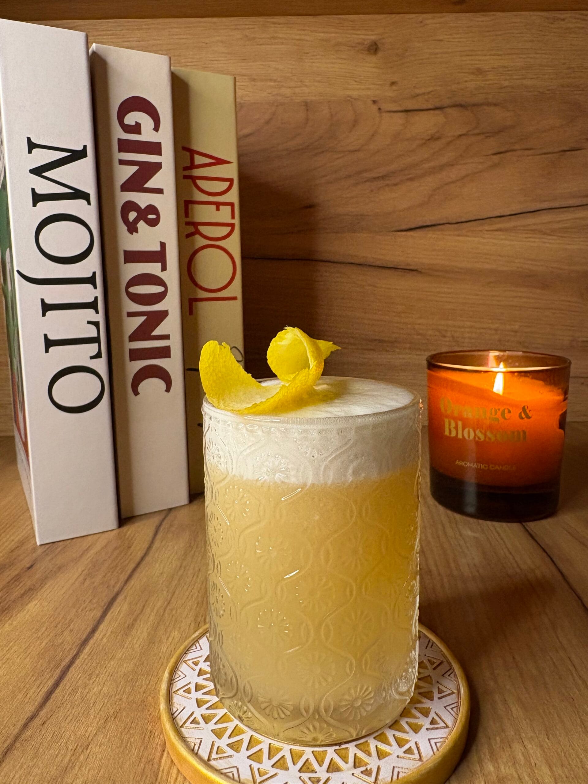 Peach whiskey sour scaled