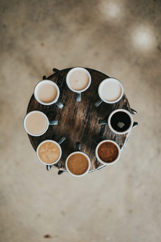 Razlicite kafe od crne do bele kafe